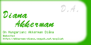 diana akkerman business card